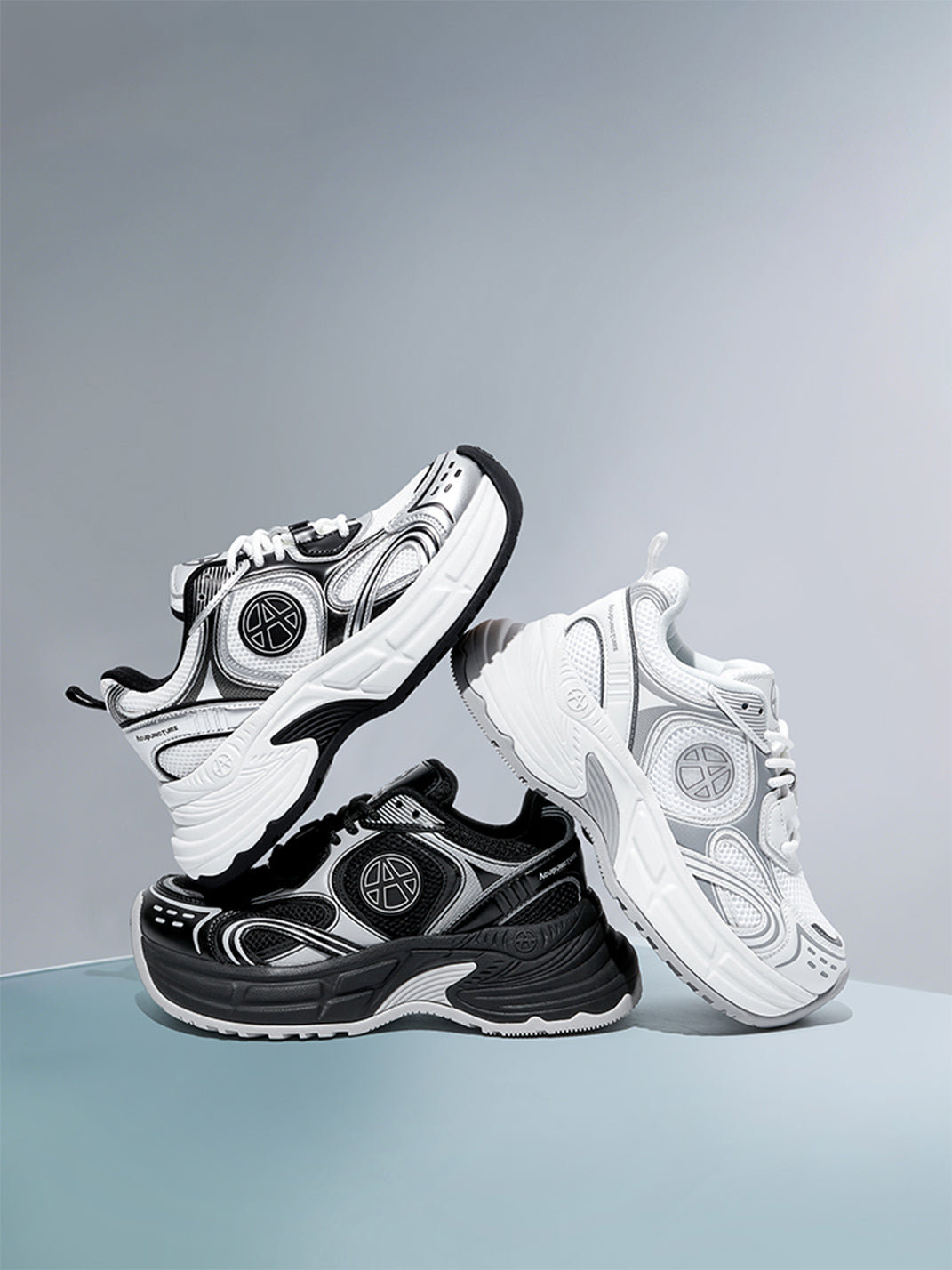 Silver Wave Chunky Dad Sneakers - View 38