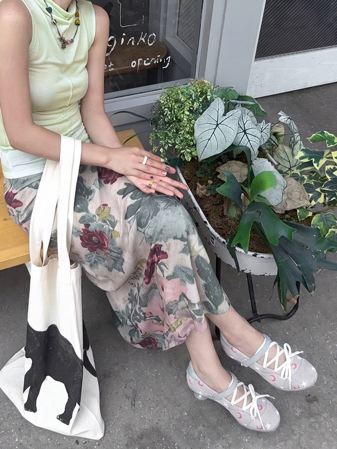 Moon-Print Low-Heel Sport Mary Janes - View 2
