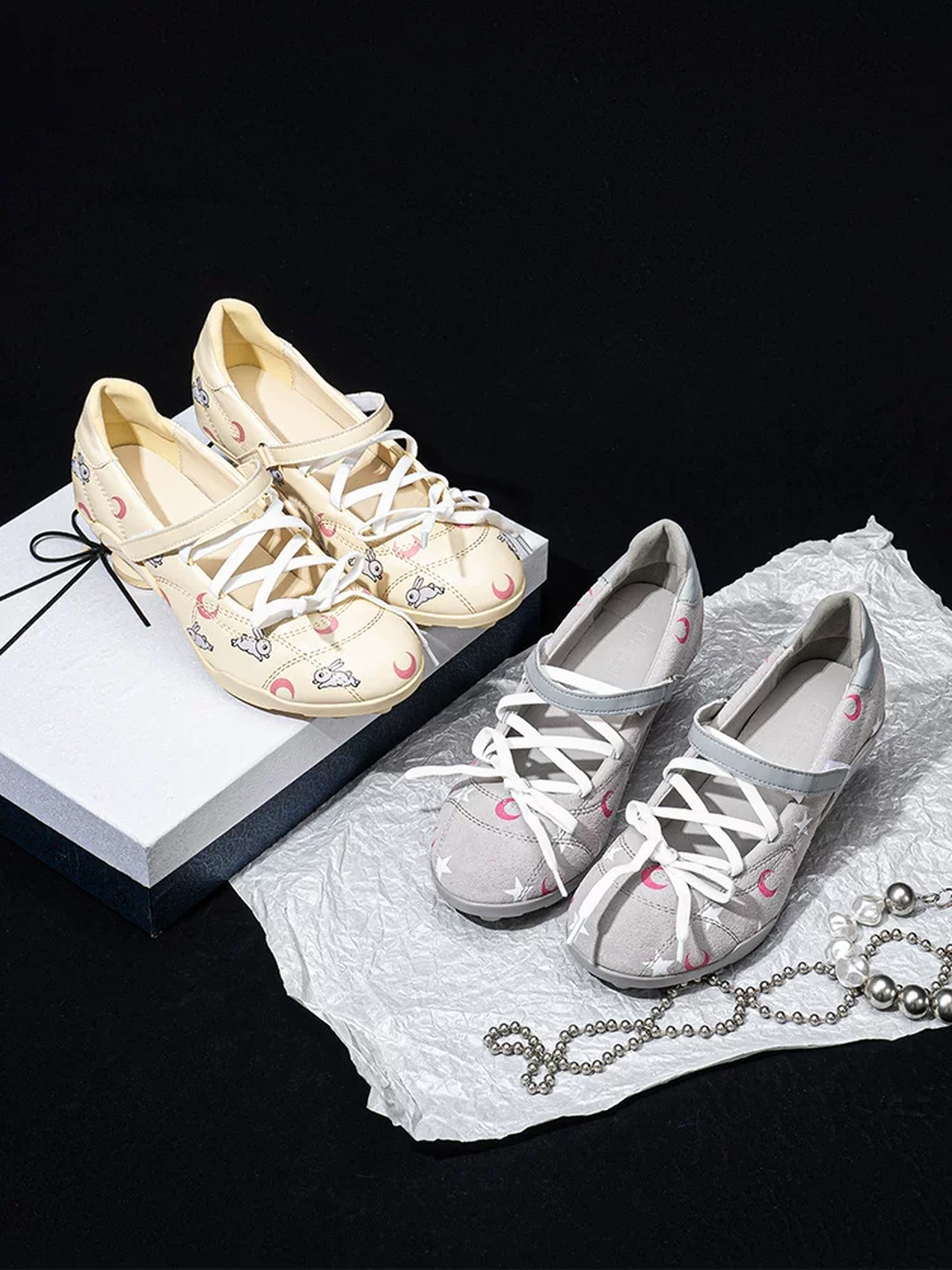 Moon-Print Low-Heel Sport Mary Janes - View 6