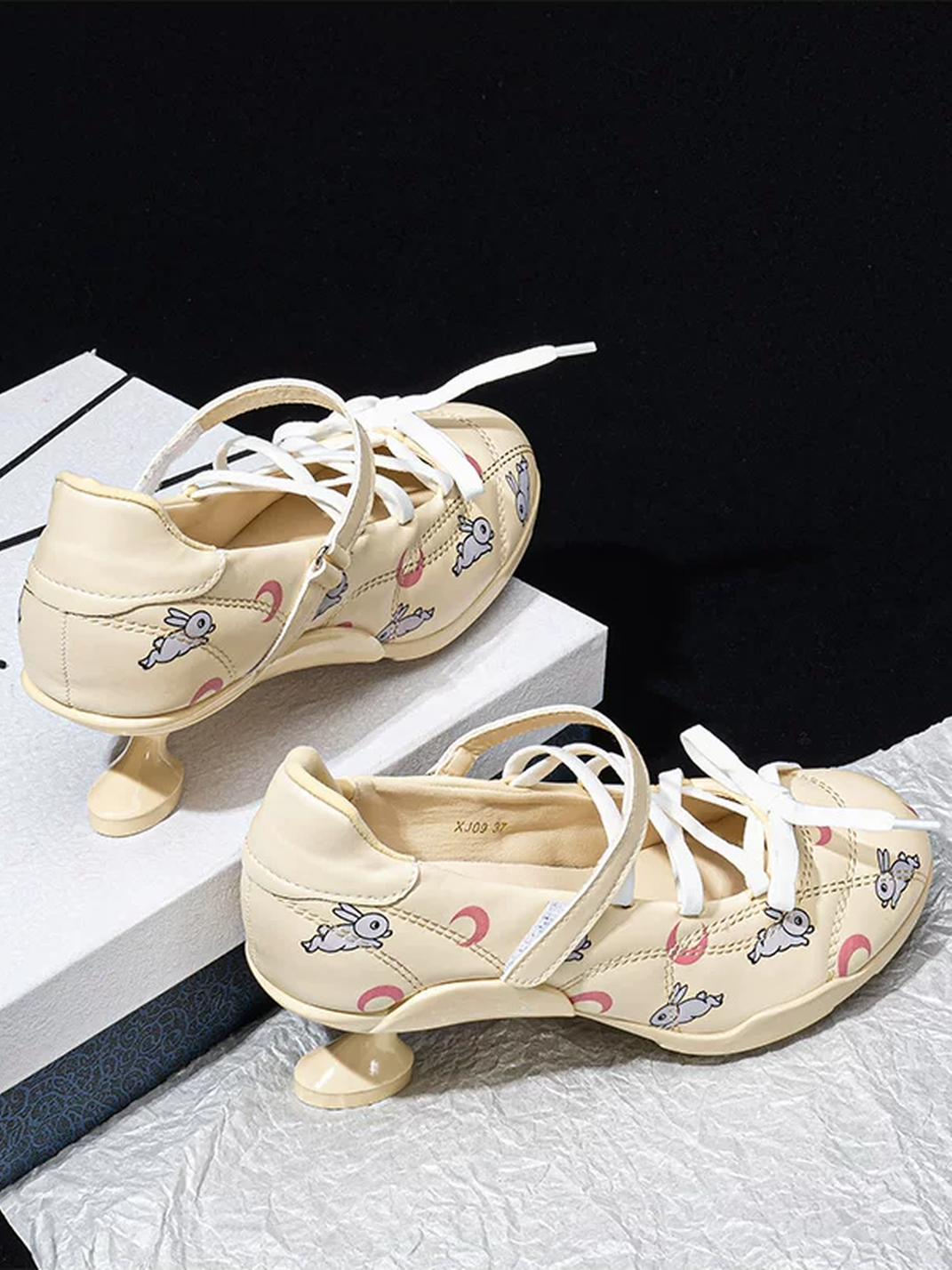 Moon-Print Low-Heel Sport Mary Janes - View 14