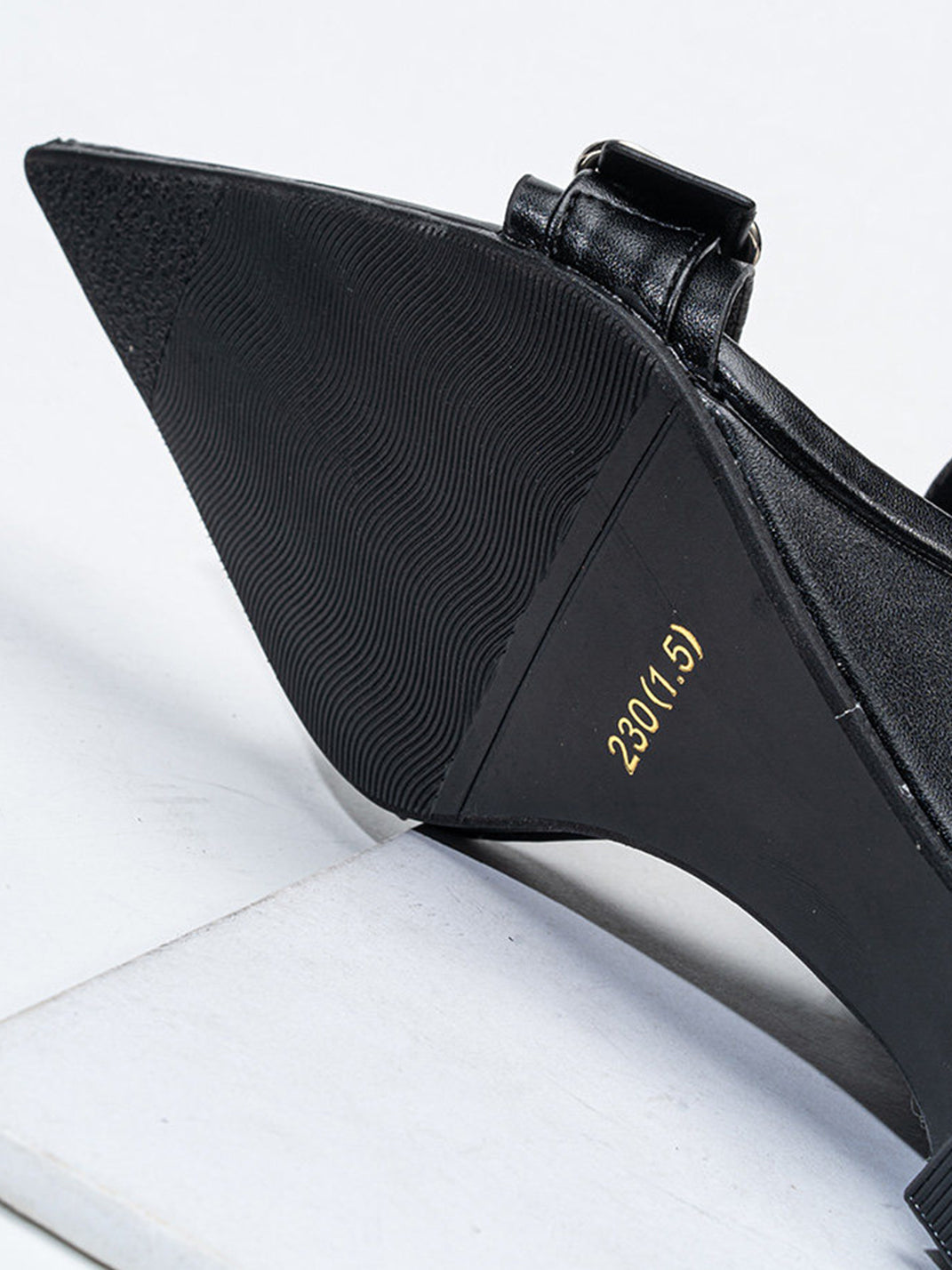 Pointed-Toe Triple-Buckle Wedge Sandals - View 11