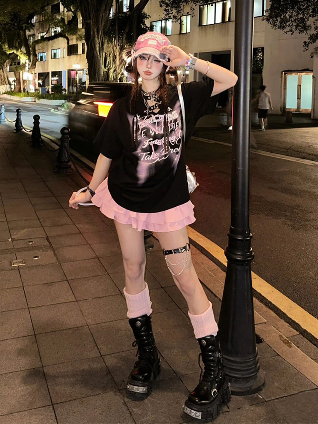 Multi-Buckle Platform Combat Boots - View 3