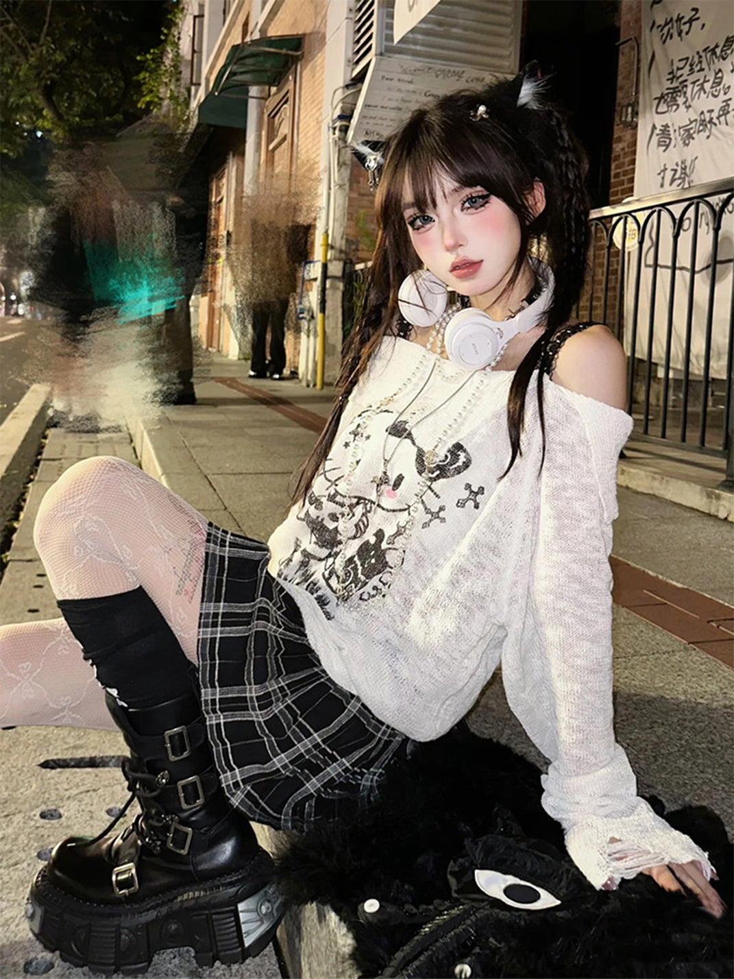 Multi-Buckle Platform Combat Boots - View 7