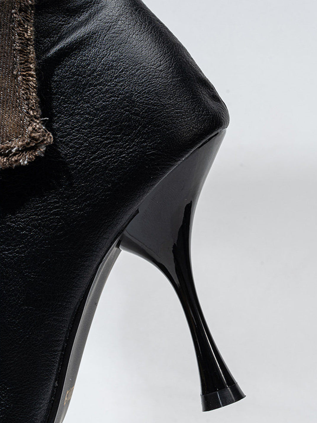 Detachable Distressed-Shaft Stiletto Boots - View 9