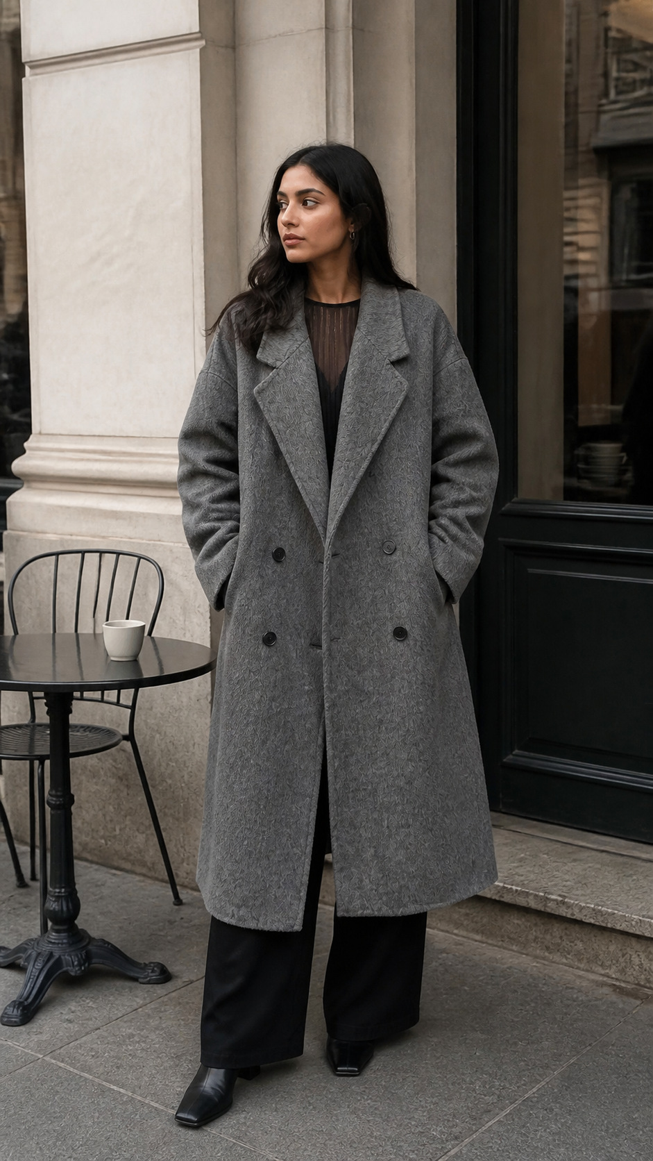 Slate Atelier Double-Breasted Wool Coat natural UGC showcase 3