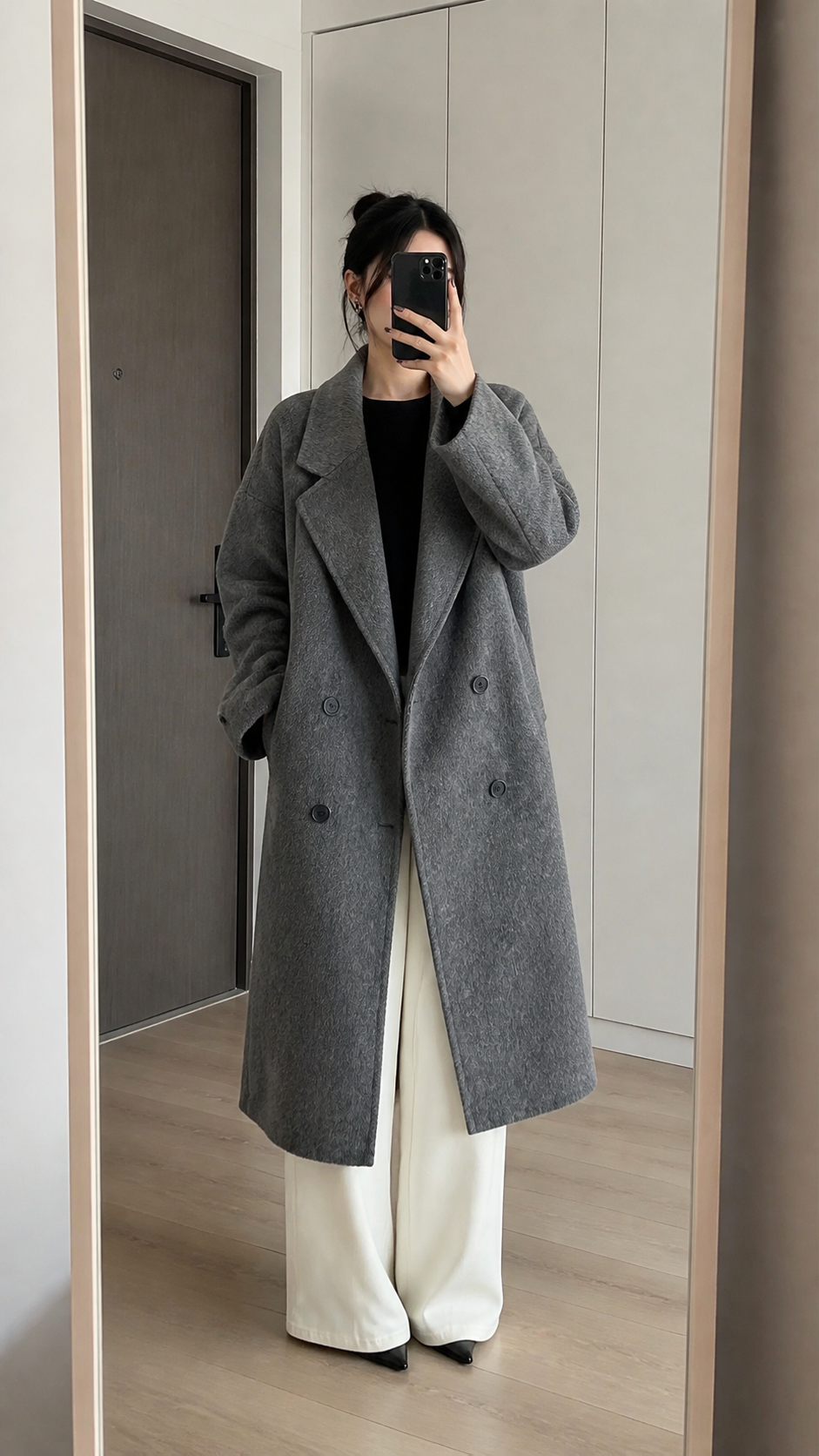 Slate Atelier Double-Breasted Wool Coat natural UGC showcase 5