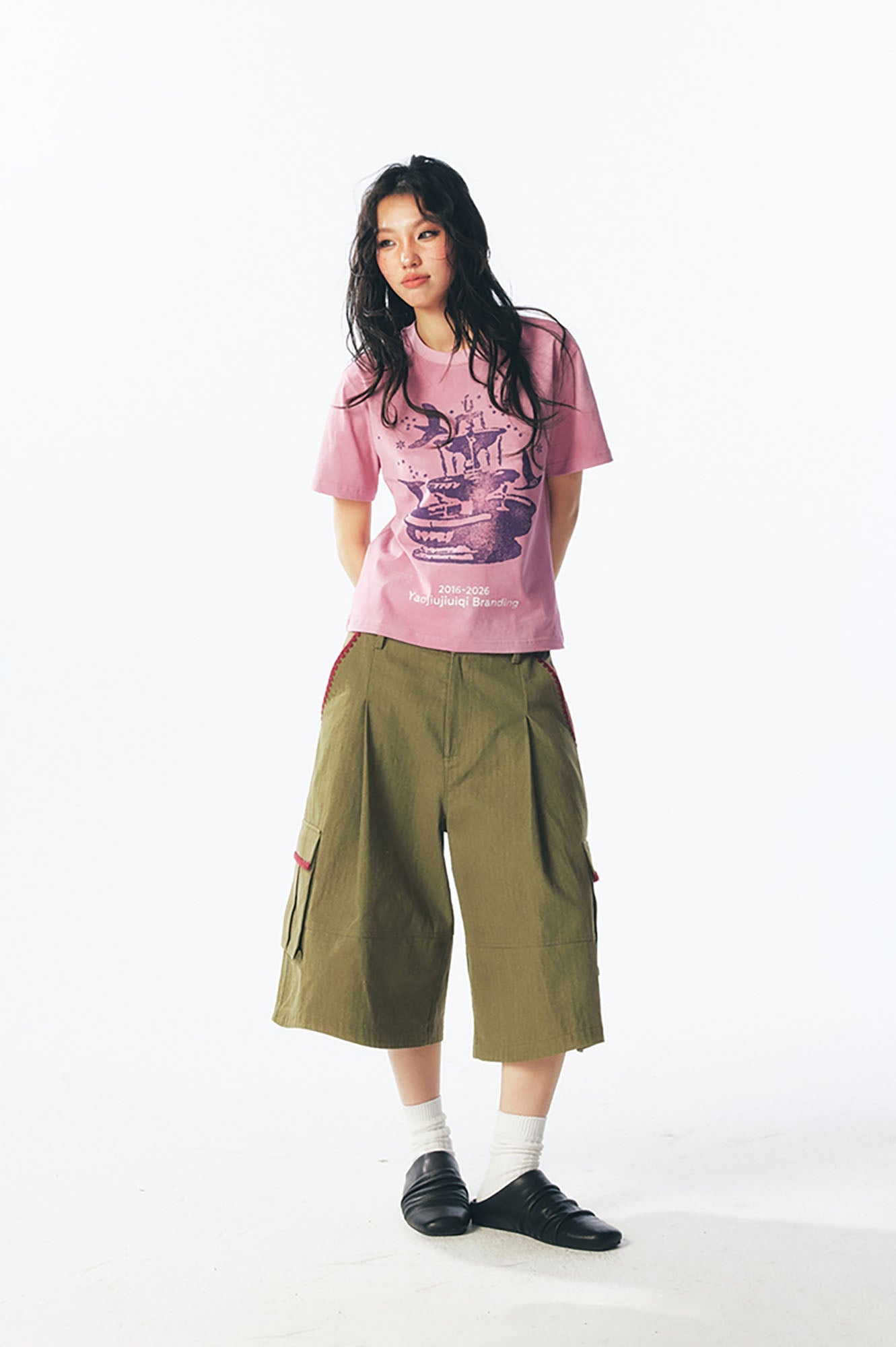 Fountain Dove Distressed Cotton Tee