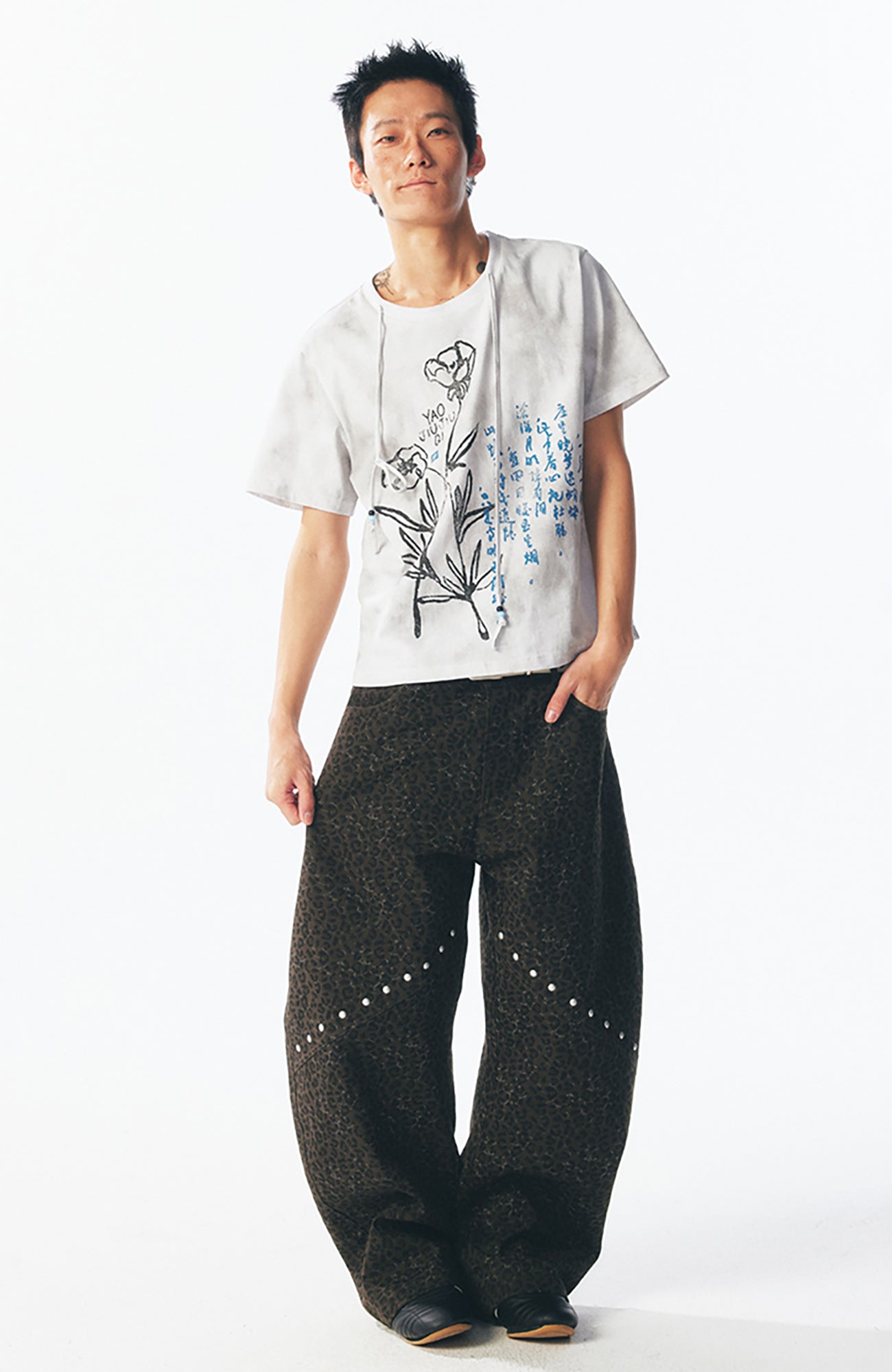 Floral Script Graphic Cotton Tee