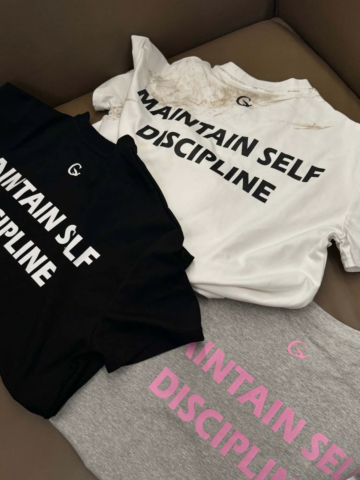 Self-Discipline Back-Print Crewneck Tee product view 5
