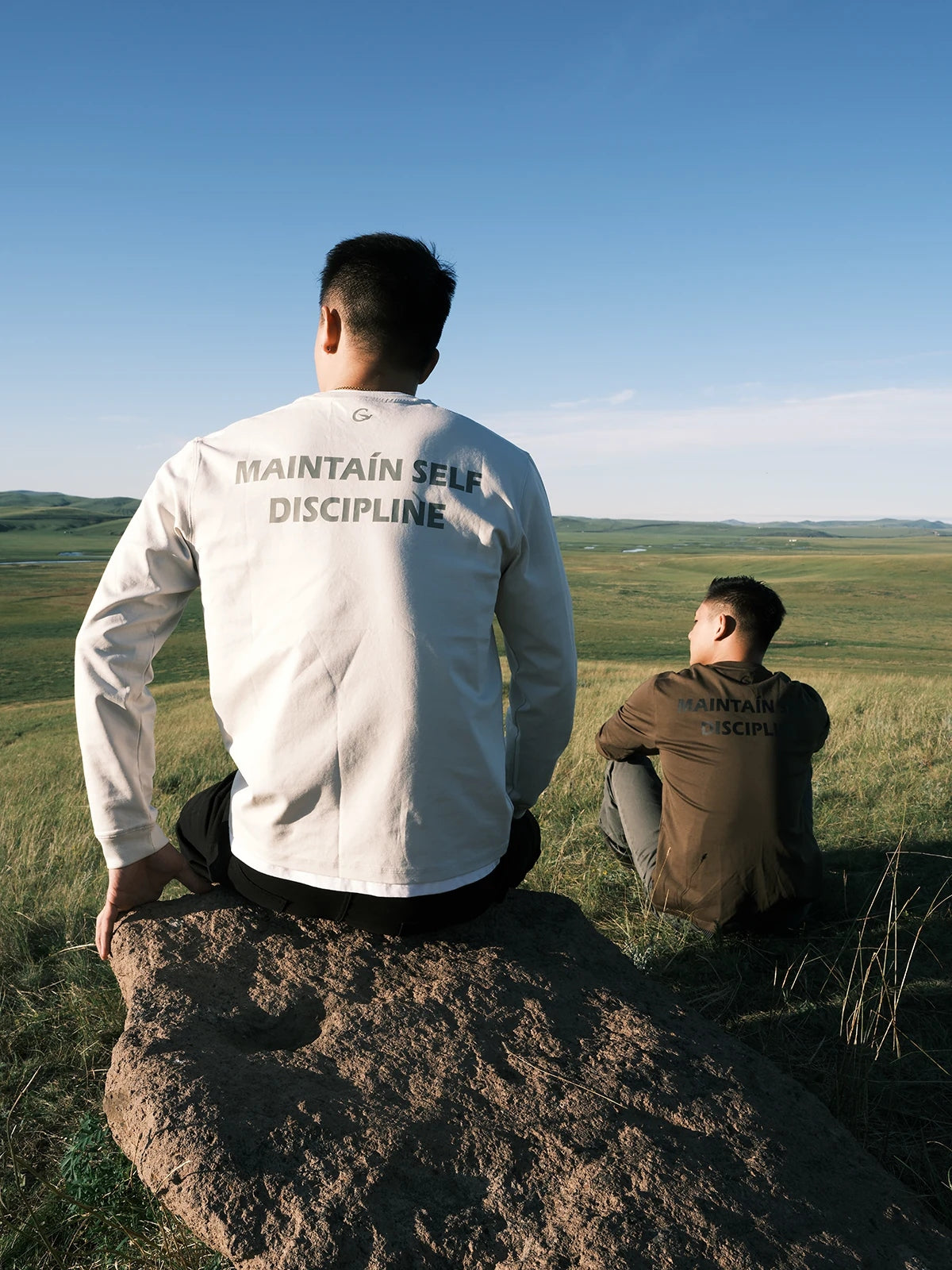 Self-Discipline Back-Print Long-Sleeve Tee product view 1