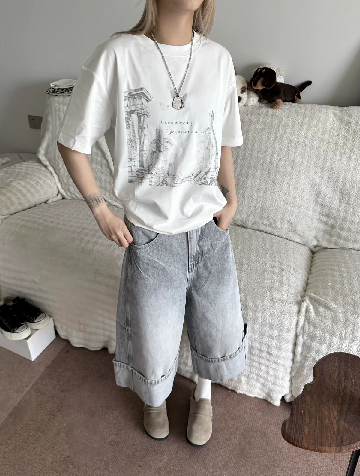 Butterfly Ruins Graphic Short-Sleeve Tee product view 3
