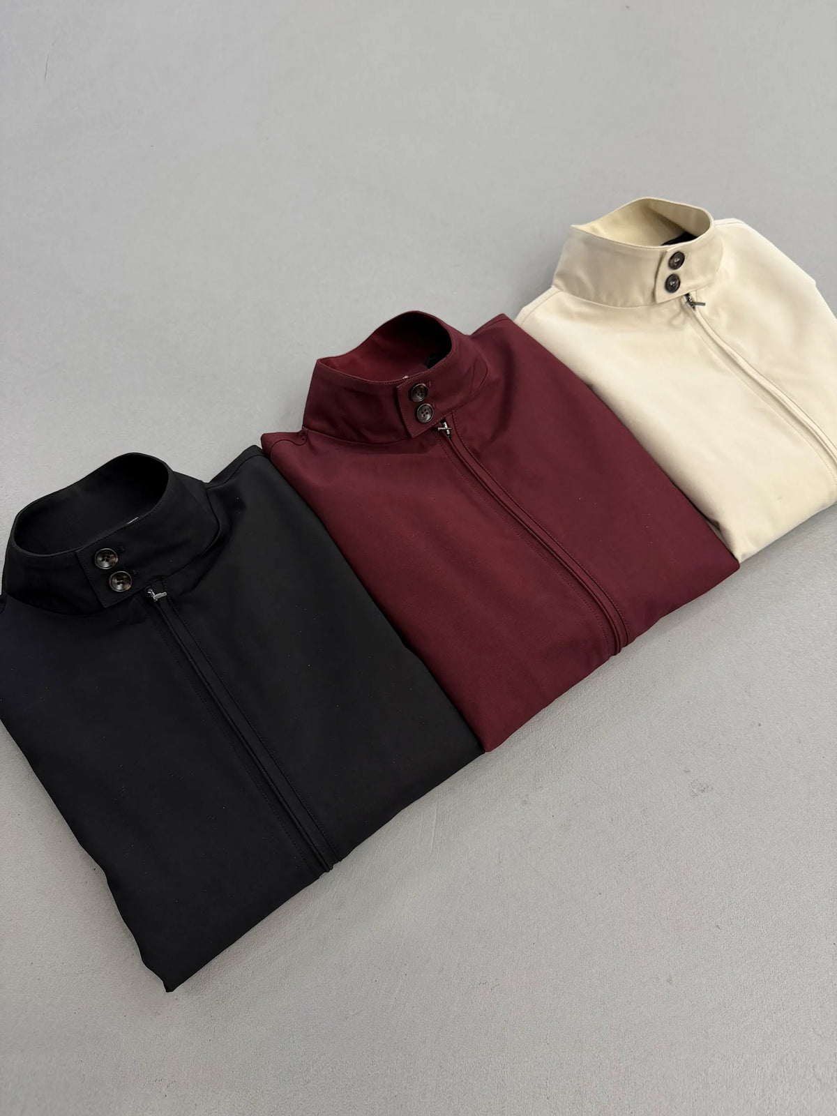 Button-Tab Stand-Collar Zip Jacket product view 4