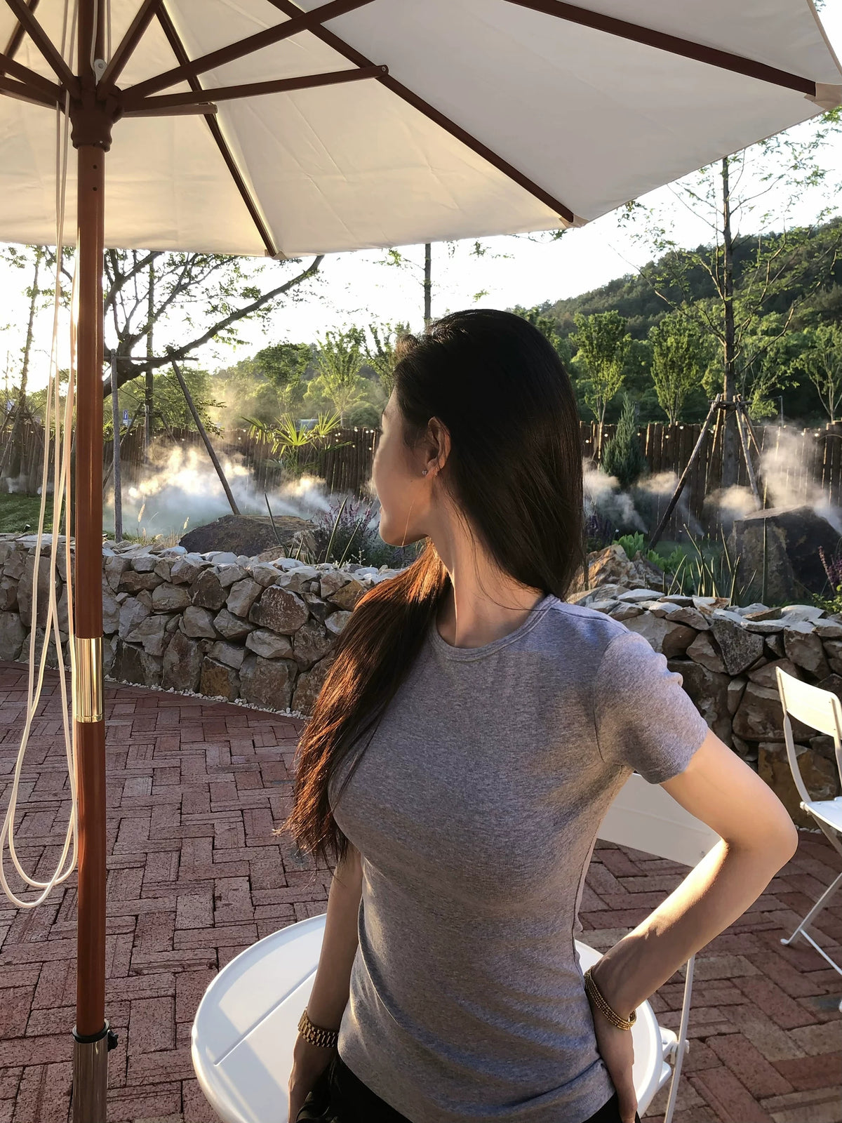 Waist-Shaped Stretch Cotton Tee product view 4