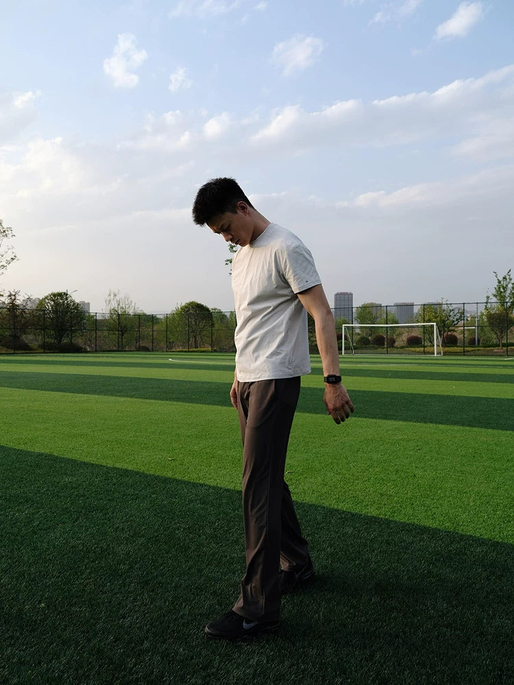 Lightweight Stretch Straight-Leg Trousers product view 3