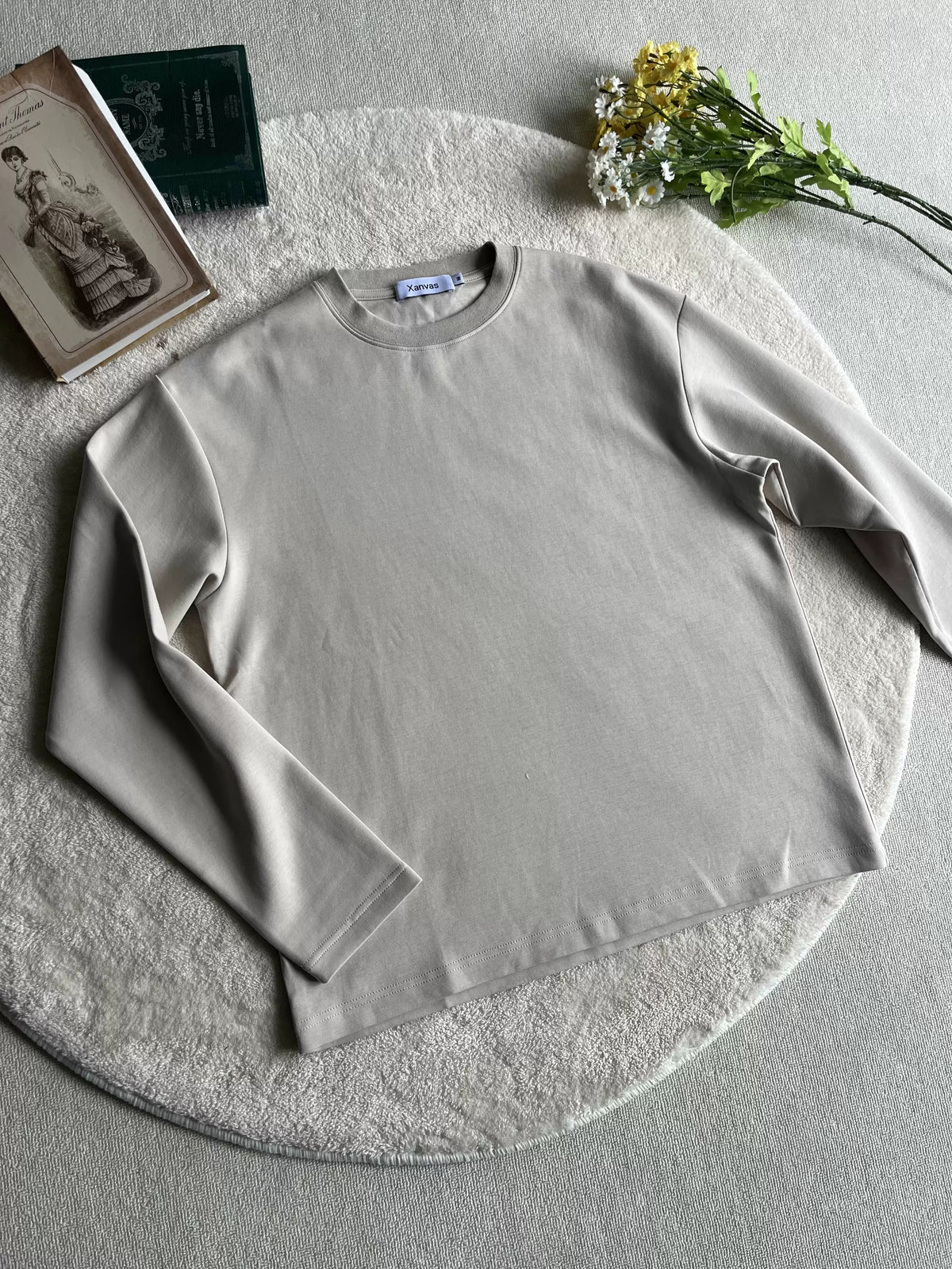 Relaxed Air-Layer Long-Sleeve Crewneck Tee product view 9