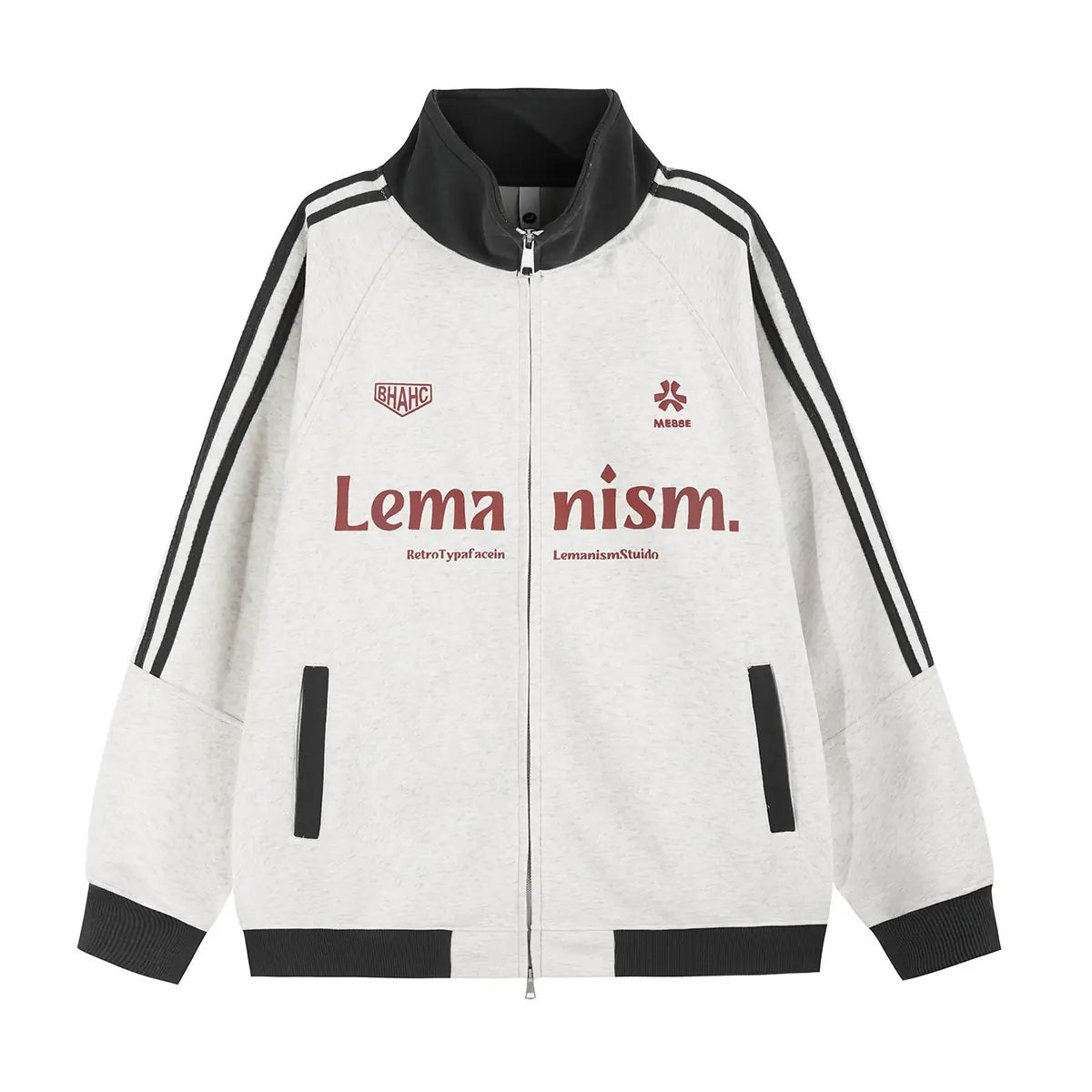 Lettered Triple-Stripe Track Jacket product view 8