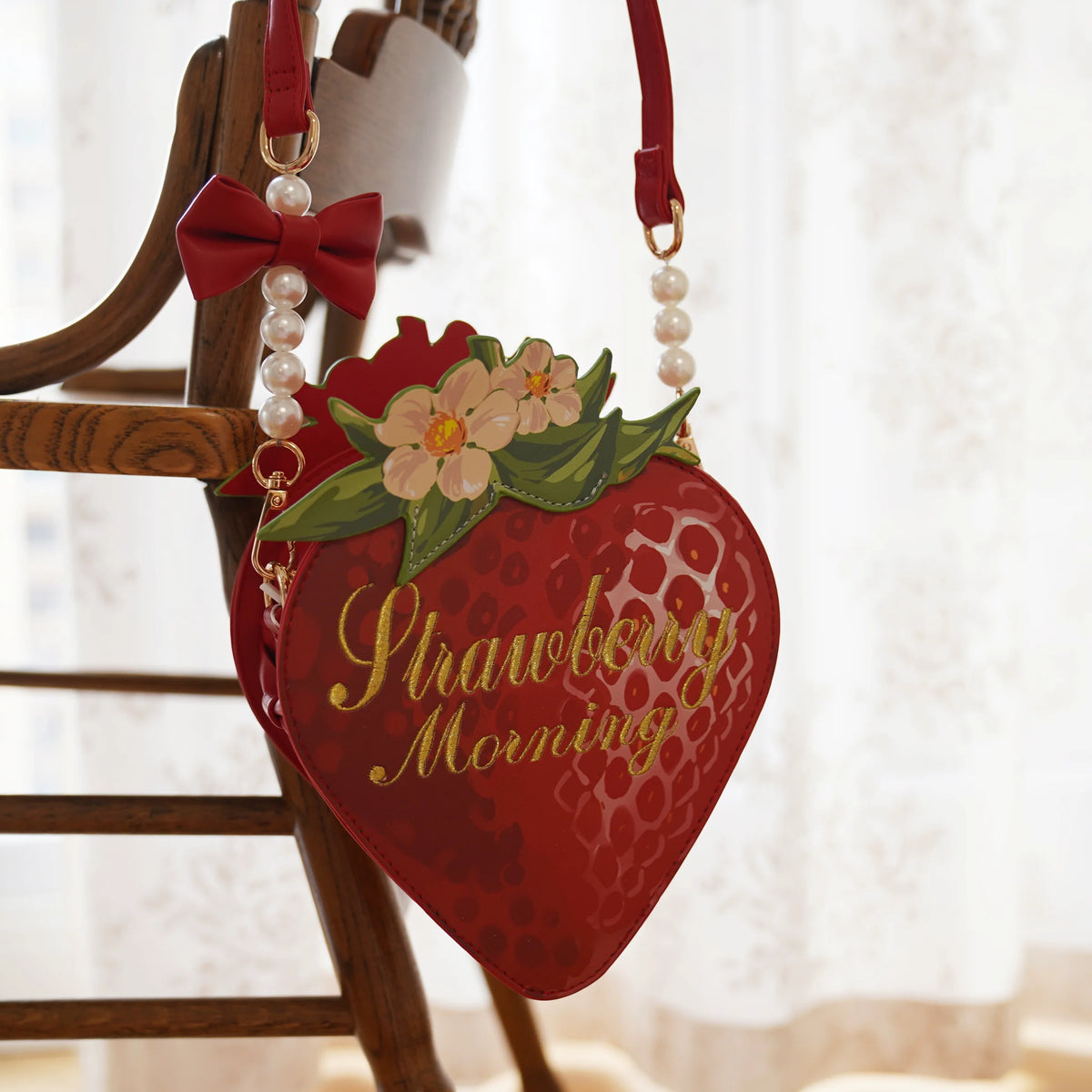 Strawberry Shaped Bow Crossbody product view 1