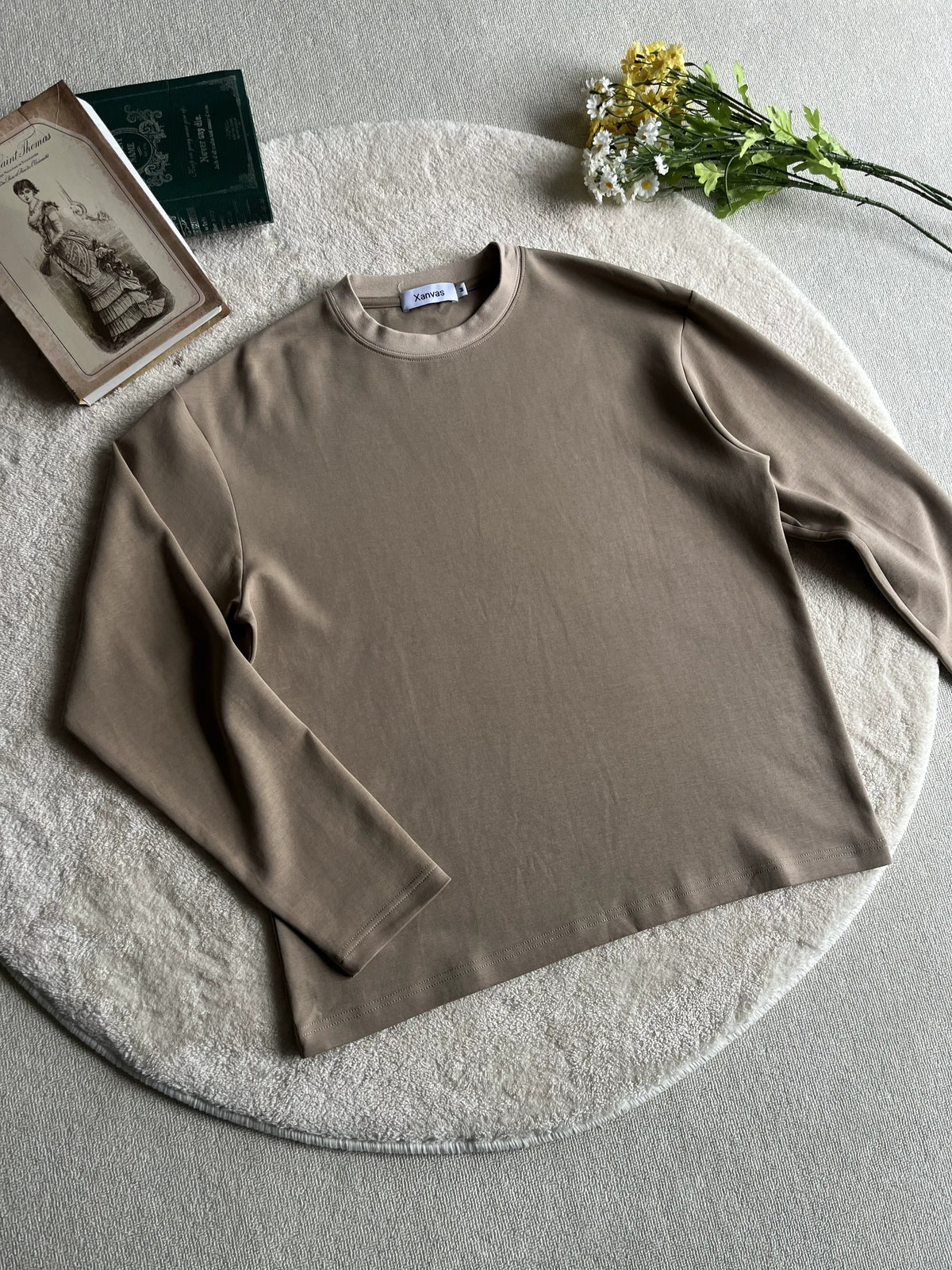 Relaxed Air-Layer Long-Sleeve Crewneck Tee product view 6