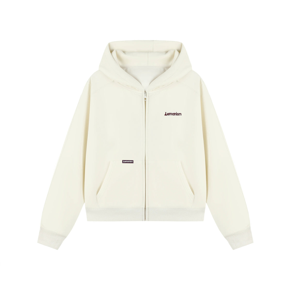Embroidered Chest-Logo Zip Hoodie product view 5