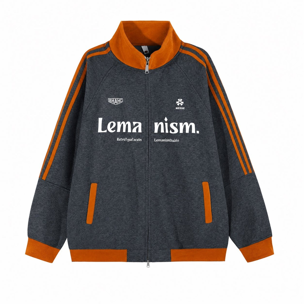 Lettered Triple-Stripe Track Jacket product view 4