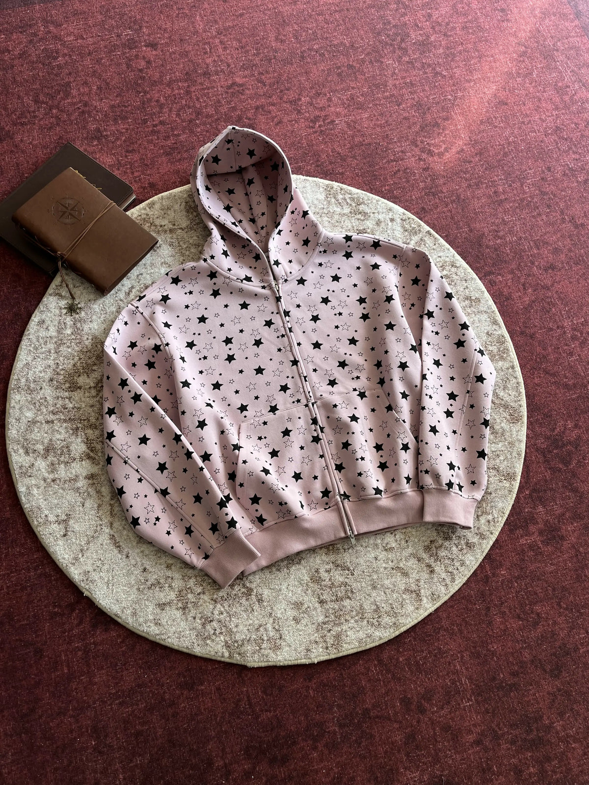 Allover-Star Boxy Zip Hoodie product view 4
