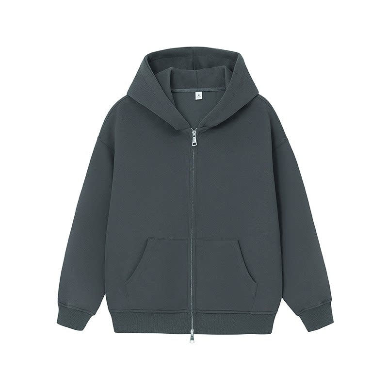 Minimal Relaxed Zip Hoodie product view 9