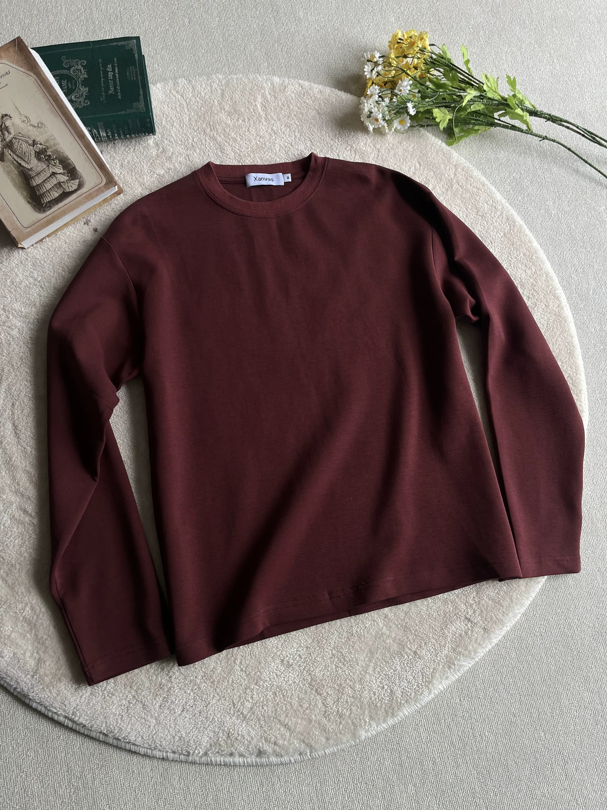 Relaxed Air-Layer Long-Sleeve Crewneck Tee product view 5