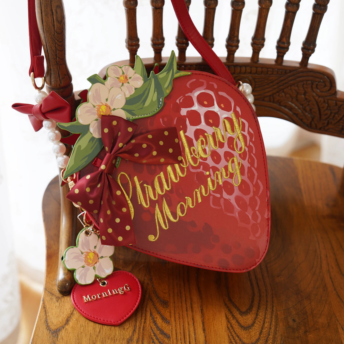 Strawberry Shaped Bow Crossbody product view 5