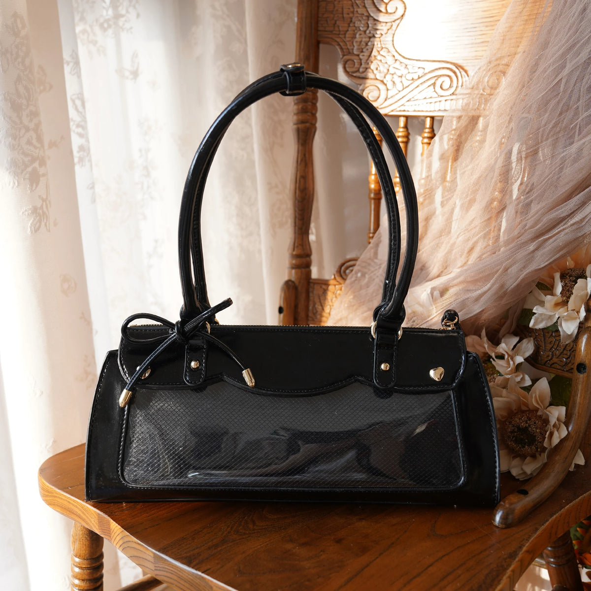 Lace Up Window Baguette Bag product view 9