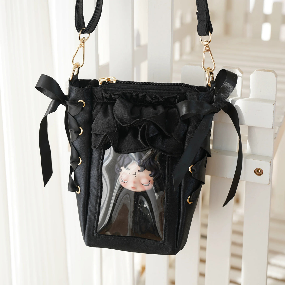 Mini Satin Ruffle Display Crossbody product view 10