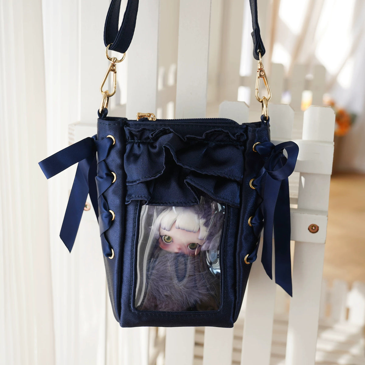Mini Satin Ruffle Display Crossbody product view 9