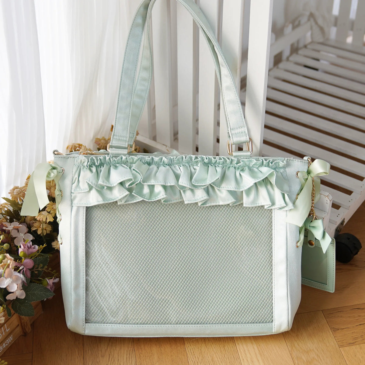 Satin Ruffle Bow Display Tote product view 5