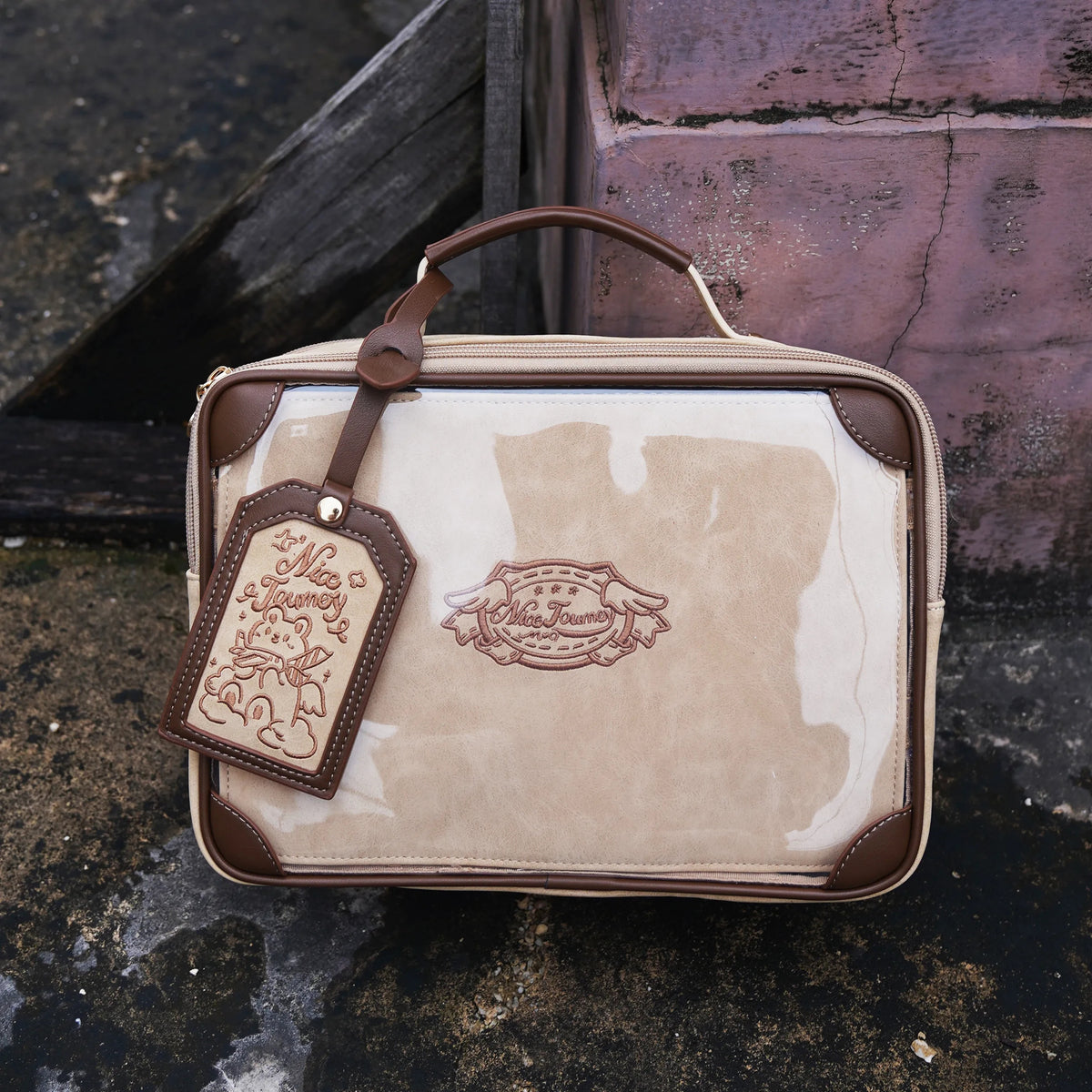 Vintage Window Travel Satchel product view 1
