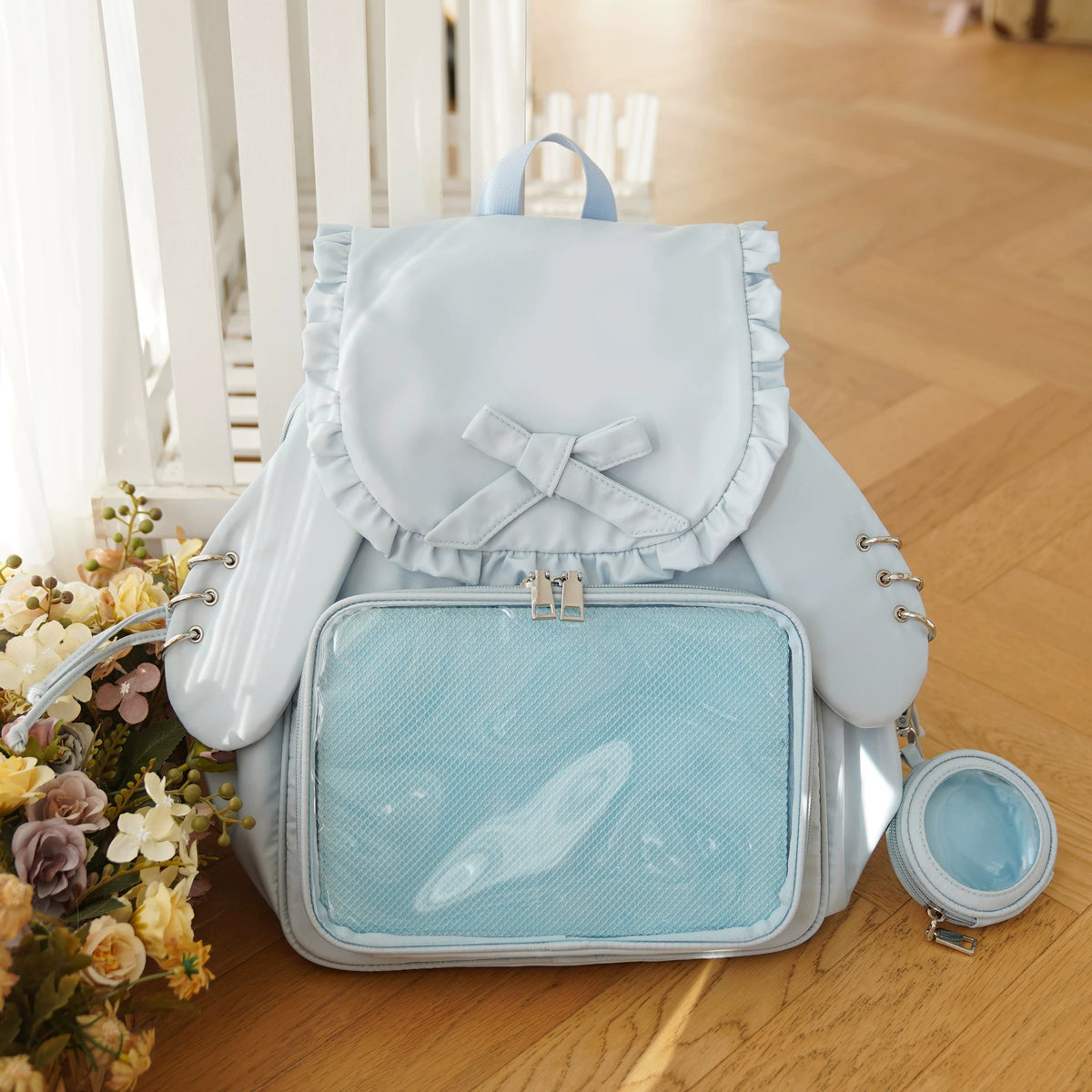 Ruffle Rabbit Ear Display Backpack product view 6