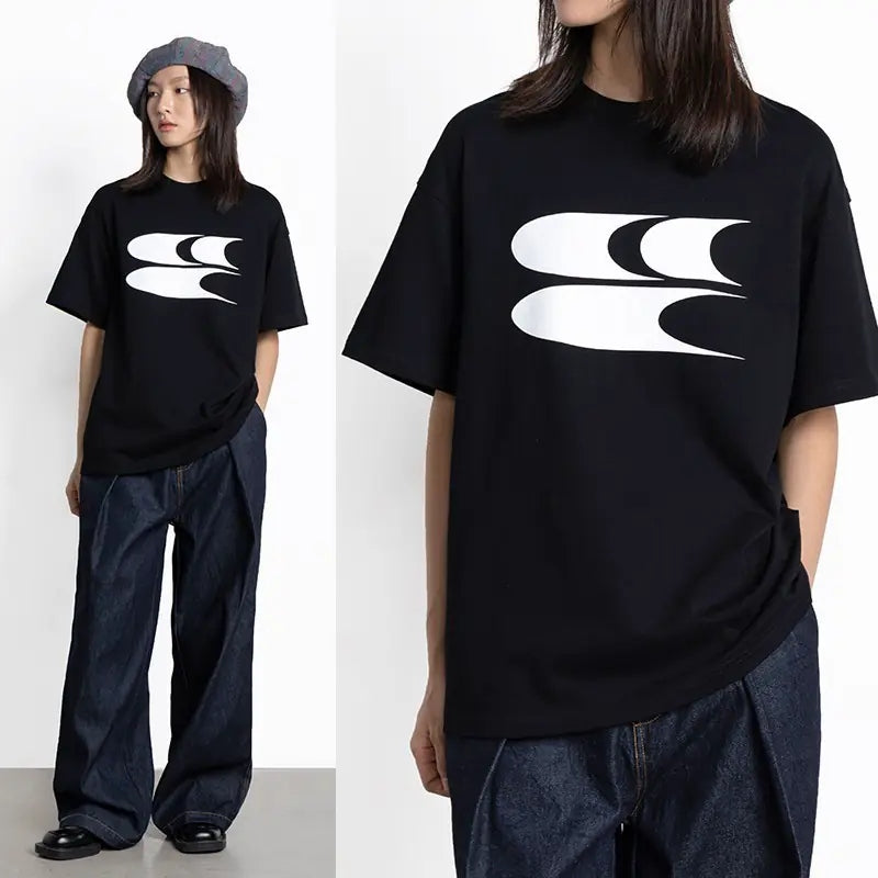Bold Emblem Relaxed Crewneck Tee product view 3