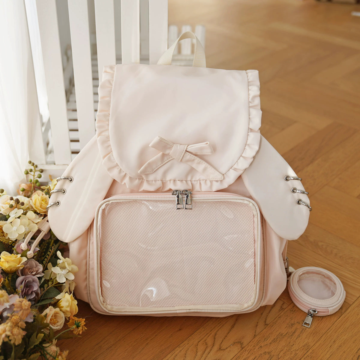 Ruffle Rabbit Ear Display Backpack product view 2