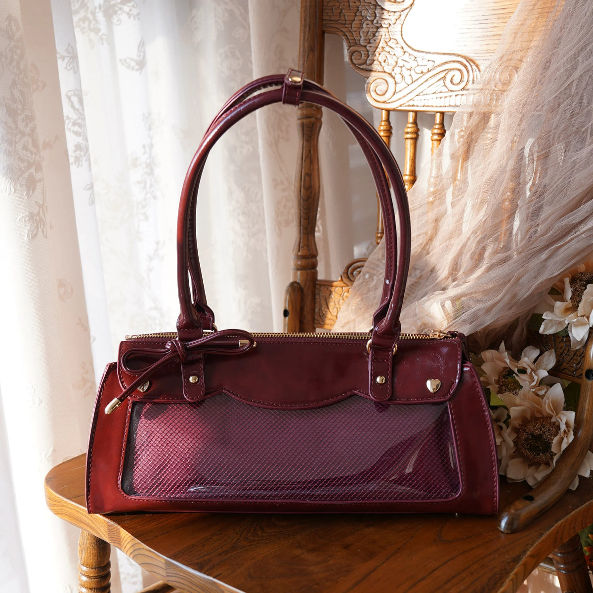 Lace Up Window Baguette Bag product view 8