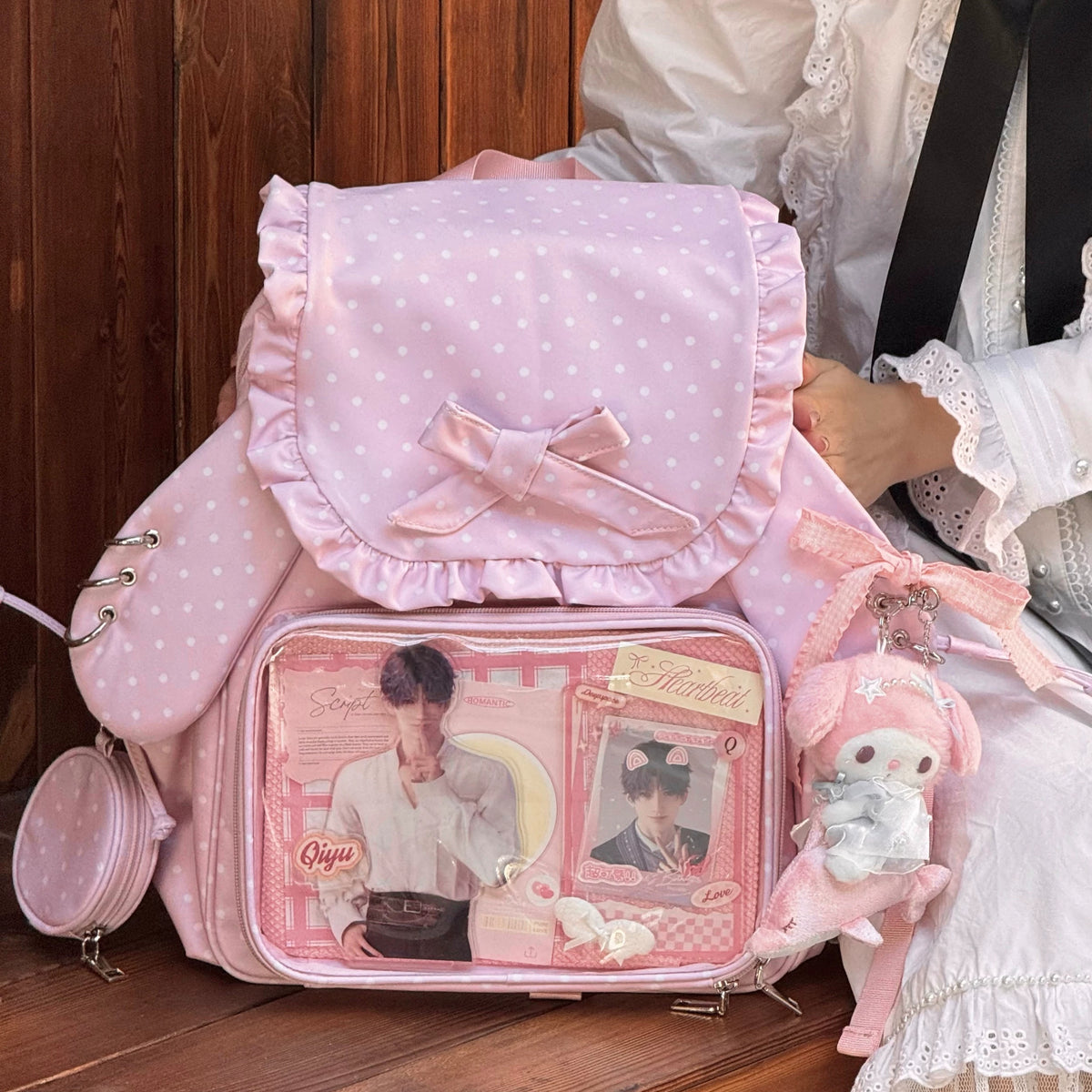 Ruffle Rabbit Ear Display Backpack product view 12
