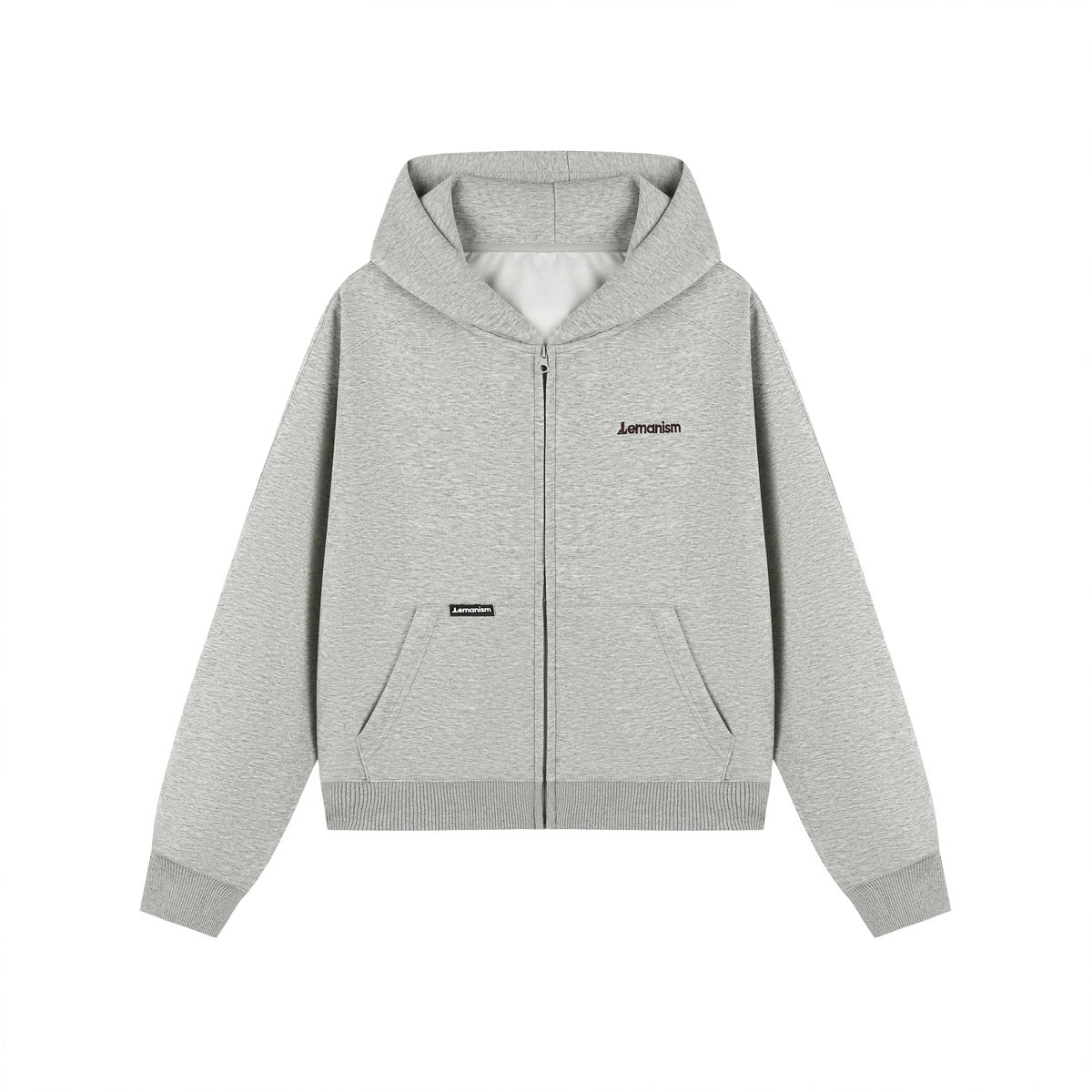 Embroidered Chest-Logo Zip Hoodie product view 4
