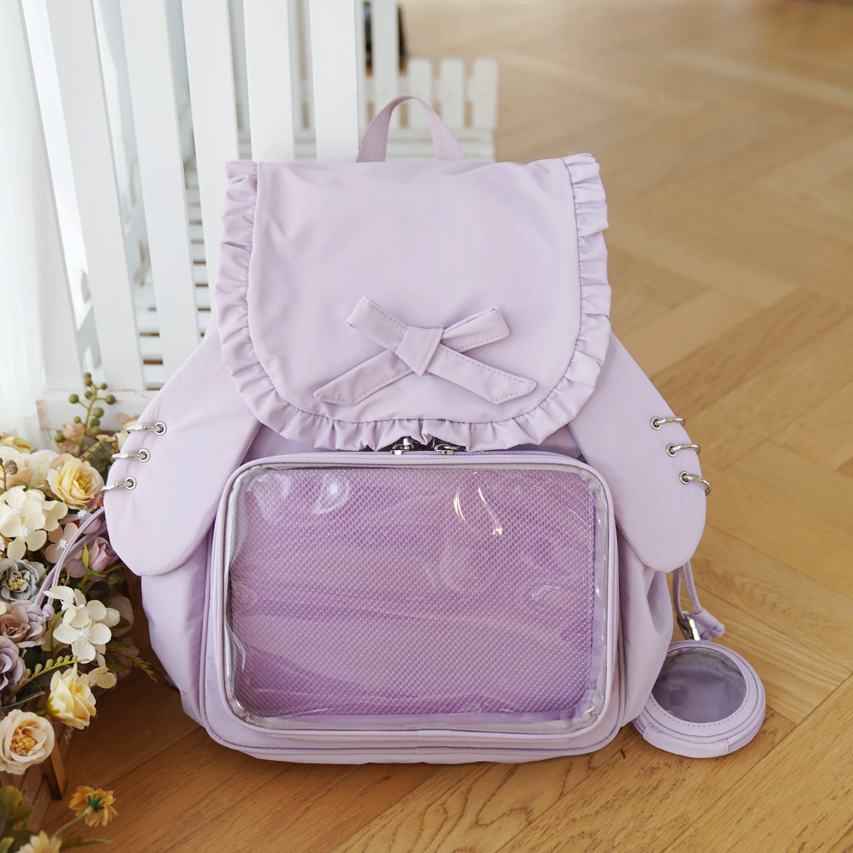 Ruffle Rabbit Ear Display Backpack product view 4
