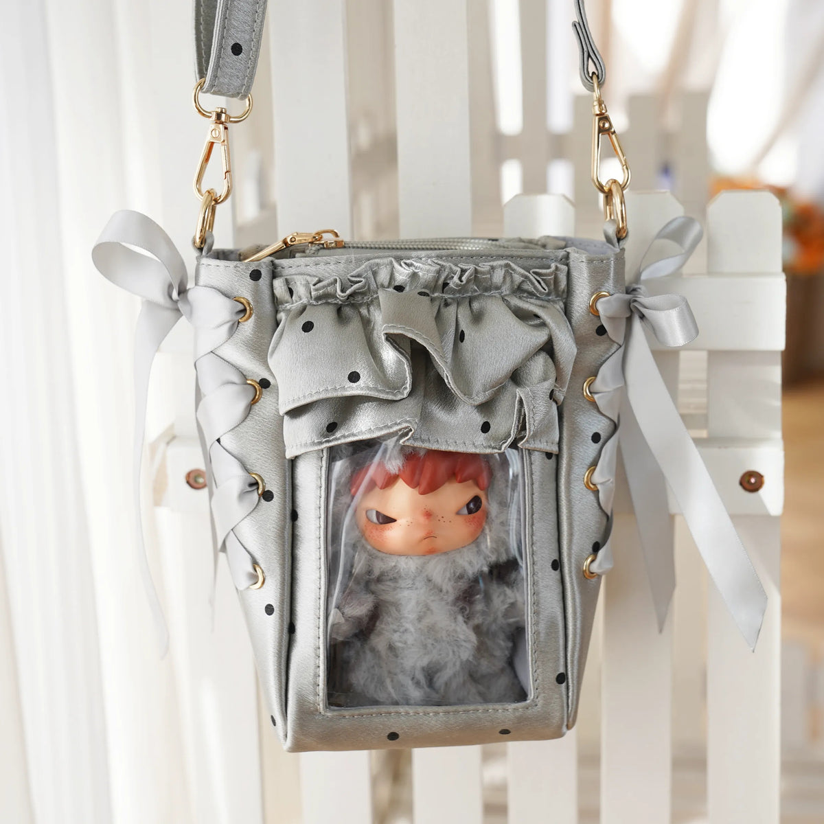 Mini Satin Ruffle Display Crossbody product view 7