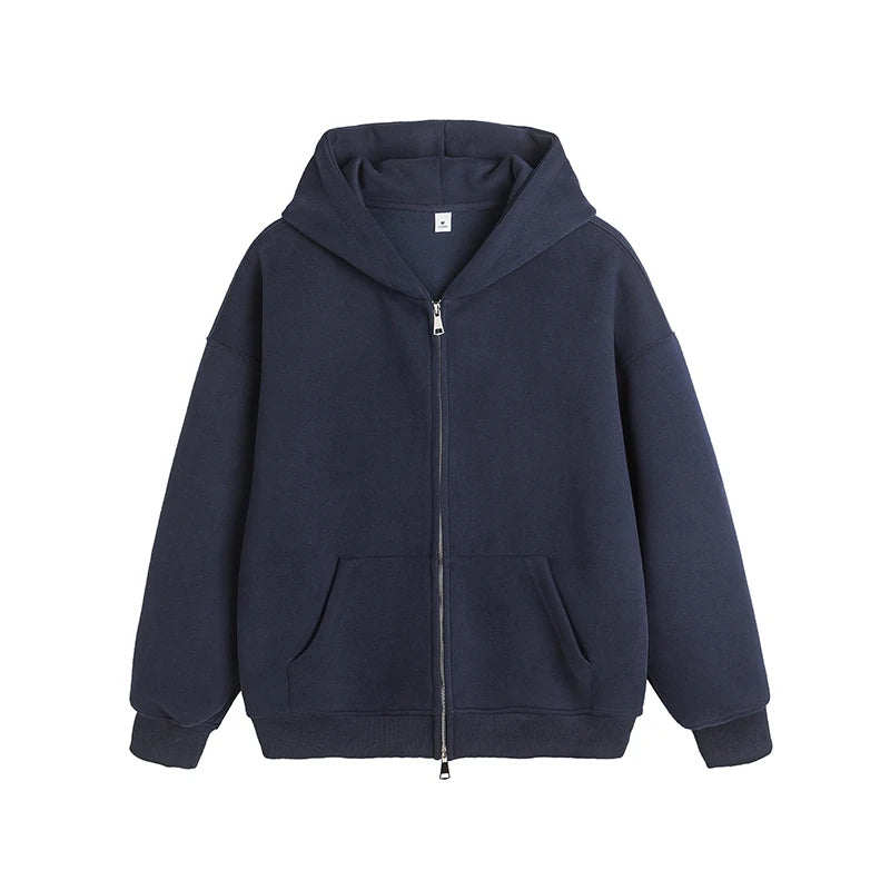 Minimal Relaxed Zip Hoodie product view 6