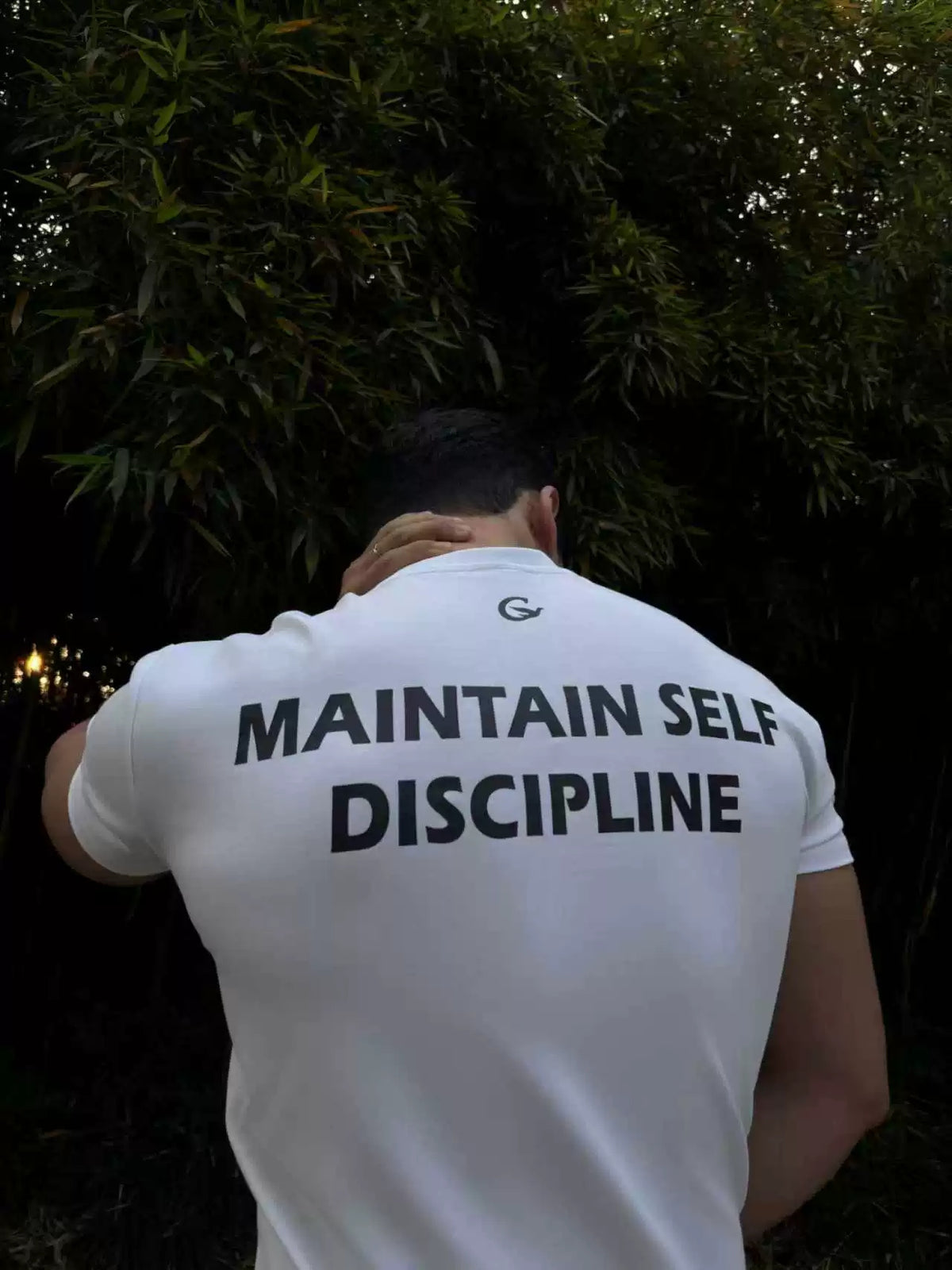 Self-Discipline Back-Print Crewneck Tee product view 1