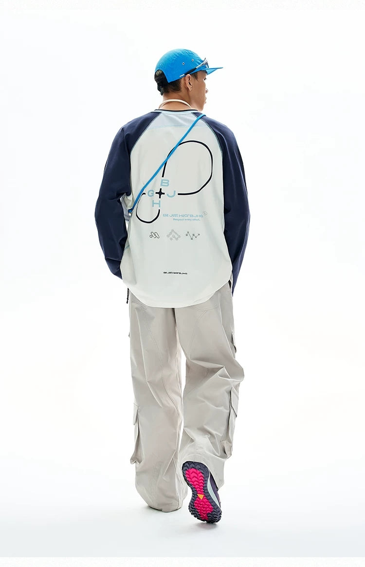 Colorblock Back-Graphic Raglan Top product view 4