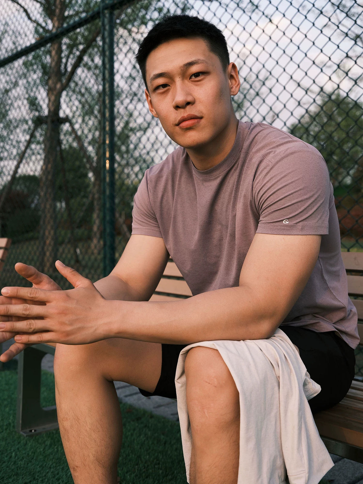 Panel-Seam Crewneck Training Tee product view 1