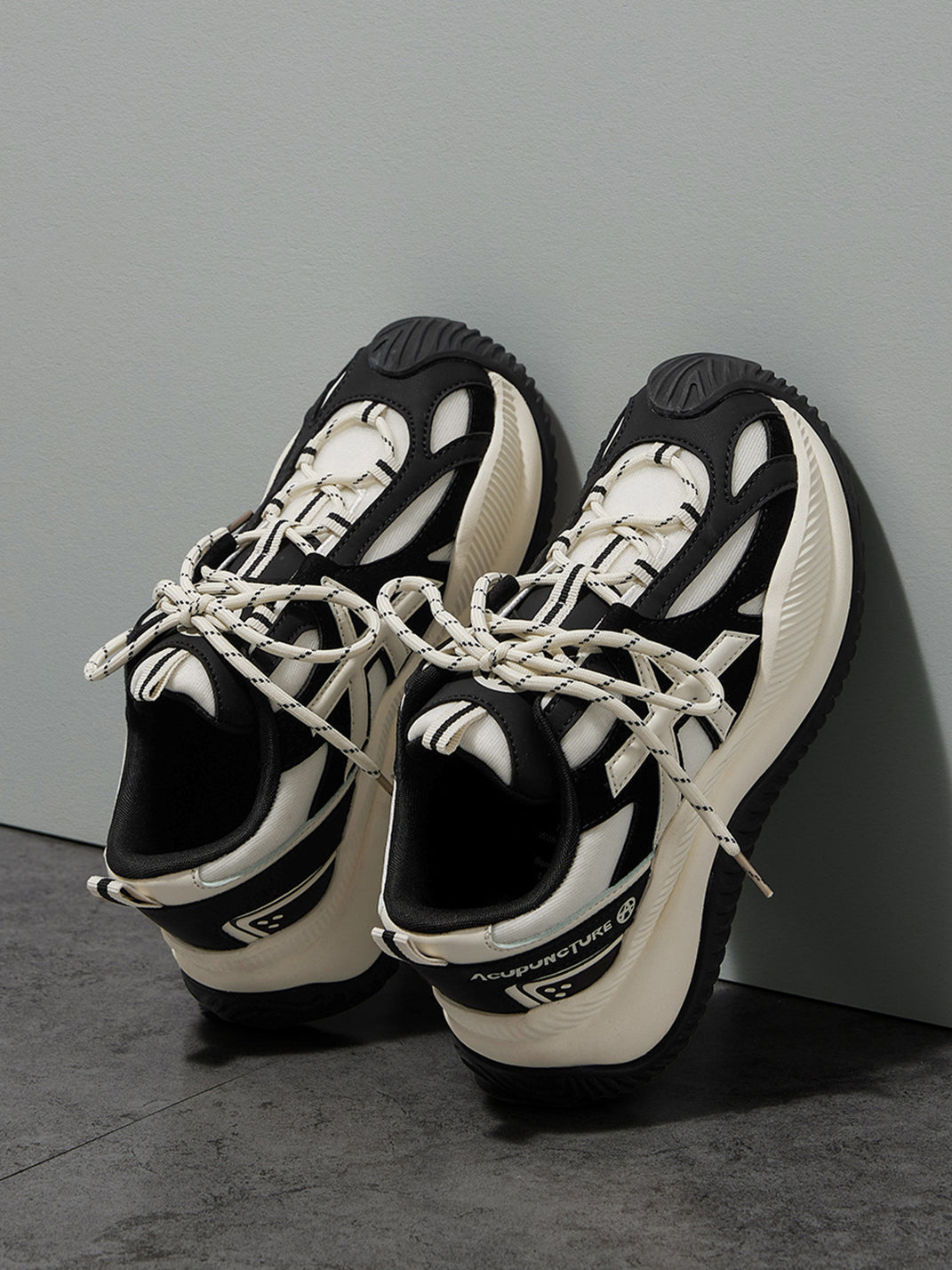 Star-Lace Wave-Sole Chunky Sneakers - View 8