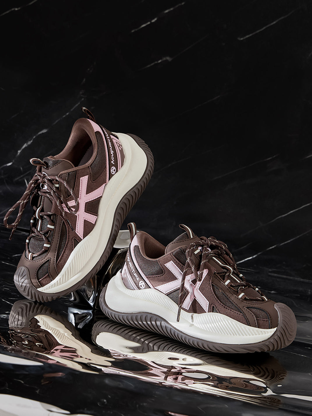 Star-Lace Wave-Sole Chunky Sneakers - View 20