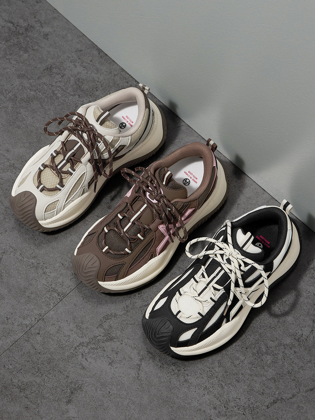 Star-Lace Wave-Sole Chunky Sneakers - View 45