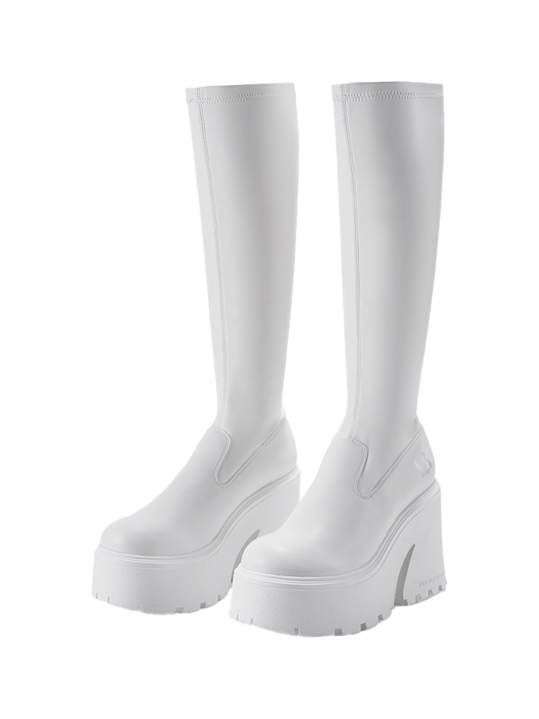 Stretch Platform Knee-High Boots - View 12