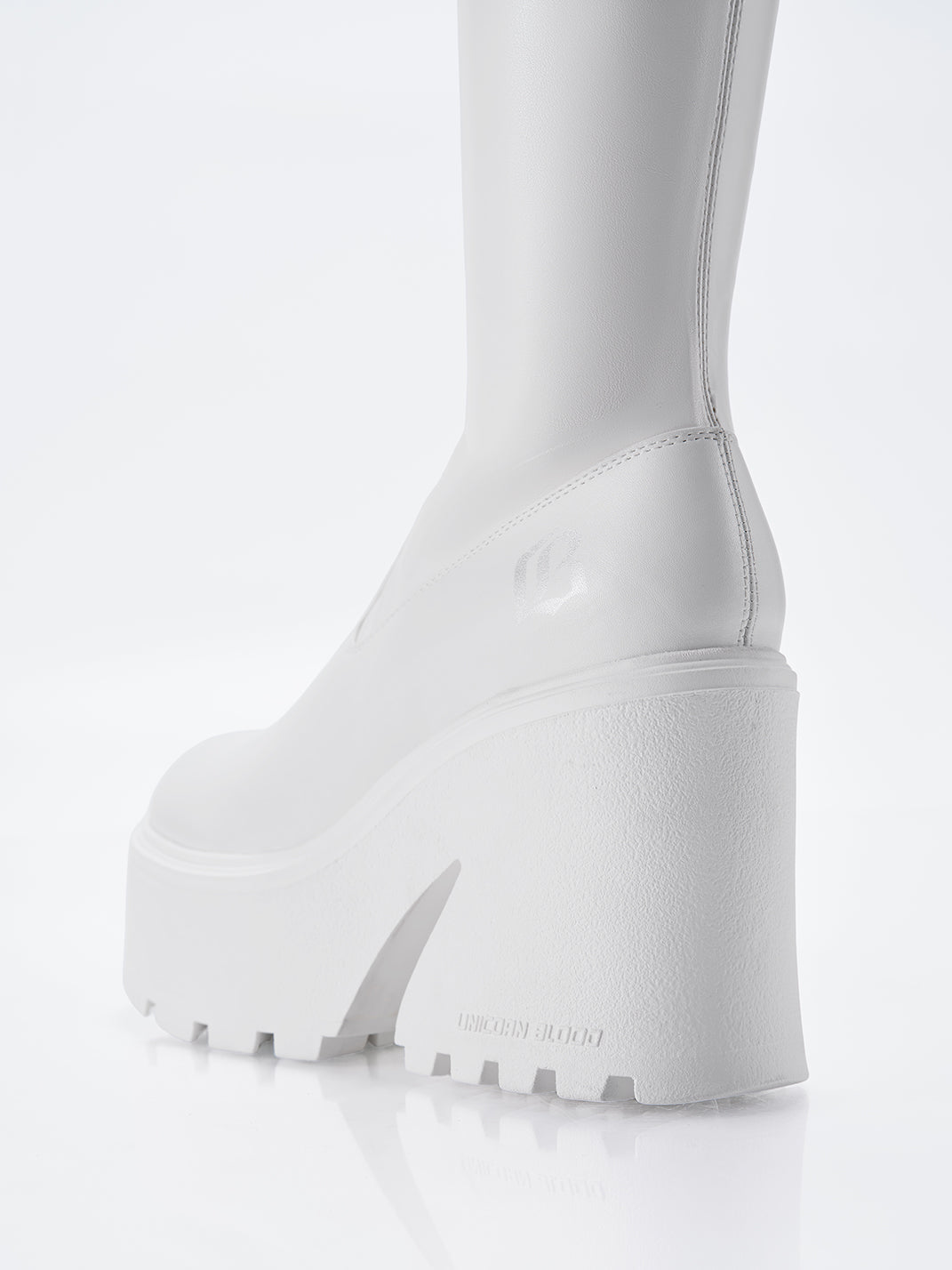 Stretch Platform Knee-High Boots - View 20
